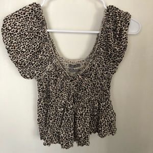Urban Outfitters Cheetah print top